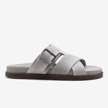 Imagem de Sandália Masculina Dock Couro Cinza - Democrata, 39