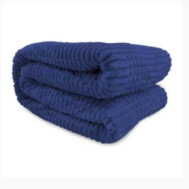 Imagem de Cobertor / Manta Microfibra King Mont Blanc - Andreza Navy