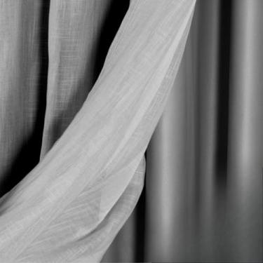 Imagem de Cortina Voil Gaze de Linho 4m x 2,30/2,40/2,50/2,60/2,70/2,80 com Forro Blackout Original(CINZA,2,60m)