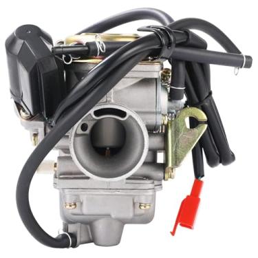Imagem de PowerMotor PD24J Carburador para 4 tempos GY6 125cc 150cc ATV Go Karts scooter ciclomotores QMJ/QMI157 QMJ/QMI152 - Diâmetro de admissão do coletor 24 mm PD24J Carb