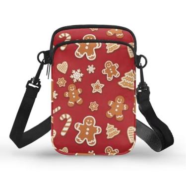 Imagem de Kuiaobaty Bolsas transversais femininas bolsa tiracolo elegante bolsa mensageiro bolsa macia para telefone, Estampa masculina de gengibre