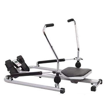 Imagem de Máquinas de remo dobrável, banco de sentar dobrável, resistente à fitness, máquina de remo doméstica, dispositivo de treinamento esportivo, dispositivo de força de braço, multifuncional, hidráulico