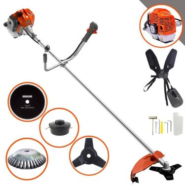 Imagem de Roçadeira Podador de Grama Tekna RL430ACNTK À Gasolina 2T 43cc 1,7HP Completa Com Carretel de Nylon + Faca 3 Pontas + Faca 80 Dentes + Escova de Aço