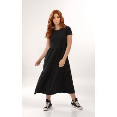 Imagem de Vestido Longo Marias Just Basic, Preto, GG