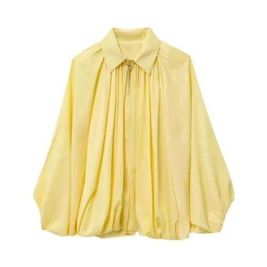 Imagem de Jaqueta Bomber Casual Feminina De Cetim Leve Com Zíper E Mangas Longas