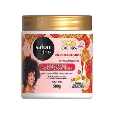 Imagem de Salon Line, Máscara Capilar, SOS Cachos, Rícino e Queratina, Reparação Extrema, Hidratação Intensa - Cabelos Cacheados e Crespos, 500 g