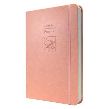 Imagem de Gazelle Planner - Planejamento diário guiado para melhorar a organização, gerenciamento de tempo e sucesso. Objetivos diários, mensais e semanais, 15 x 23 cm, planejador sem data de 6 meses (rosa)