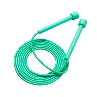 Imagem de oshhni Corda de pular portátil com alças antiderrapantes, ajustável e silenciosa, ideal para treinos em casa, academia e atividades físicas, Verde