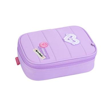 Imagem de Estojo Box Color Up Escolar Juvenil Meninas 31 Elásticos Cor:Lilás - S