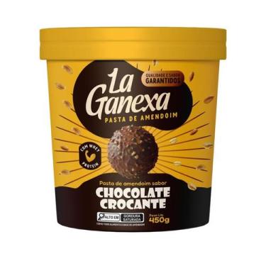 Imagem de Pasta de Amendoim Integral (450g) La Ganexa, Chocolate ao Leite Crocan