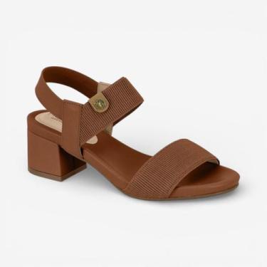 Imagem de Sandália Modare Salto Feminina Marrom, Avela, Camel, 36