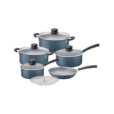 Imagem de Jogo de Panelas Tramontina Versalhes Antiaderente Azul 6 Peças