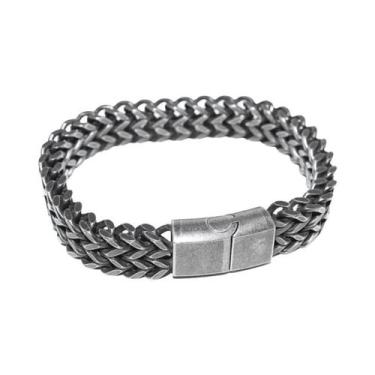 Imagem de Pulseira Masculina Vintage Gótica Com Caveira, Joia Rock Punk Para Mot