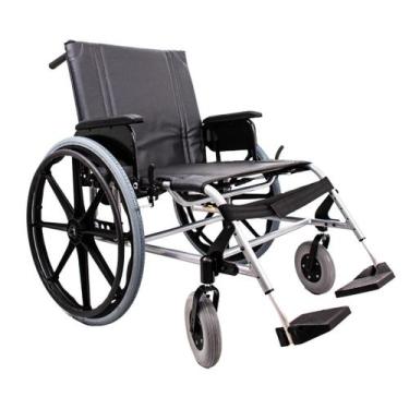 Imagem de Cadeira de Rodas Gazela Ultra Lite Preta  Ortobras, 60cm