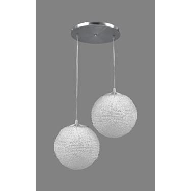 Imagem de Conjunto 2 Pendente Bola PS Cristal Aglomerado Pequena