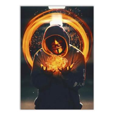 Imagem de Placa Decorativa A2 Anonymous Coletivo Hacker Decoração Poster