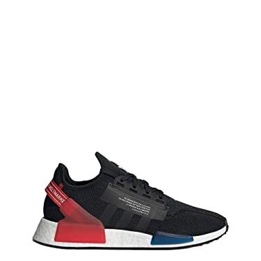 Imagem de adidas Tênis de corrida masculino NMD_r1 Stlt Primeknit, Preto/Preto/Branco, 11