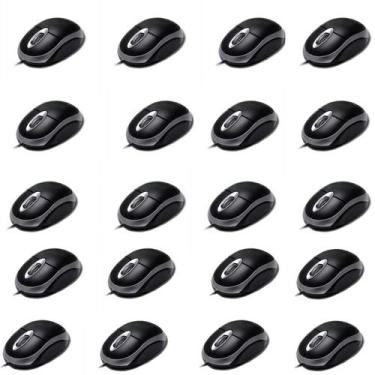 Imagem de KIT 20 Mouse Ergonomico Basico USB ÓPTICO 1000 DPI TECKNOW