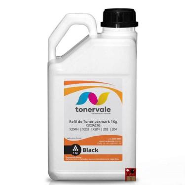 Imagem de Combo Toner Refil TankFull Para Lexmark + 10 Chip X203A21G - X204N X20