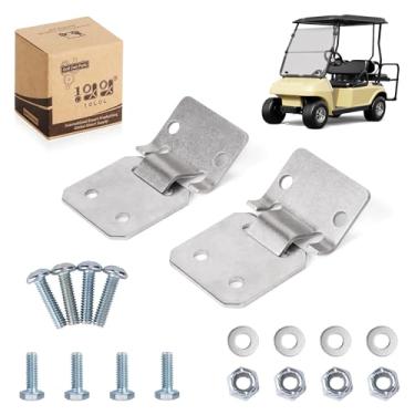 Imagem de 10L0L Conjunto de dobradiças de assento de carrinho de golfe para carro de clube DS 1979-Up Gás/Elétrico DS Placa de fivela OEM # 1011652 1012412 - Masculino + Feminino (conjunto com 2)