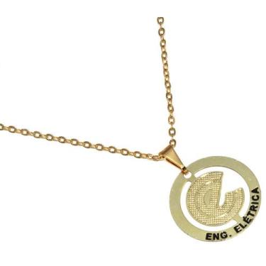 Imagem de Colar Minha Profissão Engenharia Elétrica Folheado Ouro 18k - Milena F