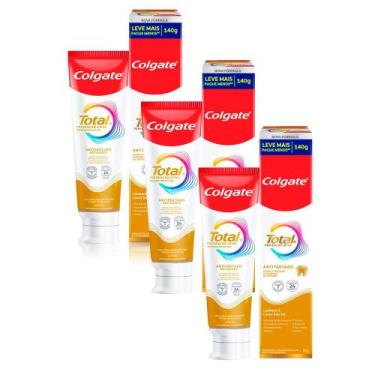 Imagem de Kit 3 Creme Dental Colgate Total Prevenção Ativa Anti Tártaro 140g