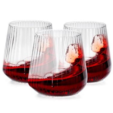 Imagem de Taças de vinho Ciaell Origami Ribbed 420mL (pacote com 30) transparent
