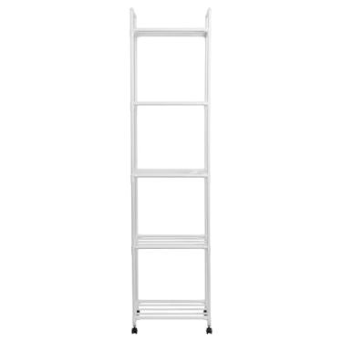 Imagem de Prateleiras de armazenamento de cozinha, prateleiras de armazenamento de metal com rodas, unidade de prateleira de garagem resistente, 4 camadas ou 5 camadas, unidade de prateleira de armazenamento