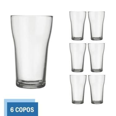 Imagem de Conjunto 6 Copos Vidro 200ml Boteco Chopp Transparente Nadir - NADIR F