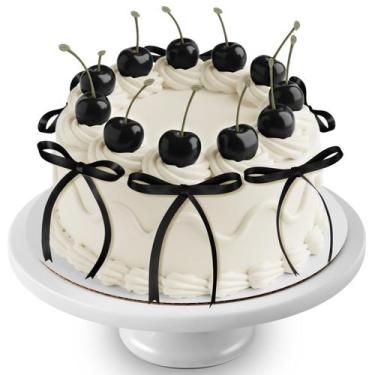 Imagem de Decorações de bolo Chunful Cherry Cake Toppers pretas (24 unidades)