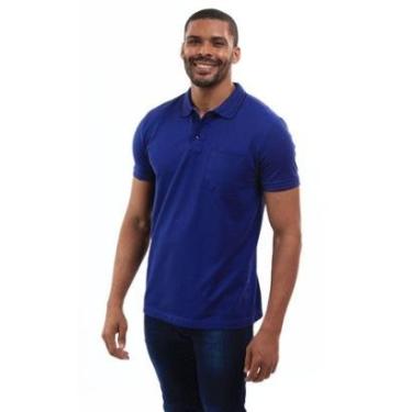 Imagem de Camisa Polo Masculina Pique Algodão com Bolso Casual-Masculino
