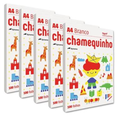 Imagem de Papel sulfite Branco A4 75g 210mm x 297mm Chamequinho pacotes com 100 