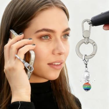 Imagem de 2 peças de ganchos de pressão de abertura dupla, gancho de pressão de metal giratório lagosta com fecho de garra, mochila, alça de bolsa, chaveiro, capa de telefone (prata, 5 x 2,6 cm)