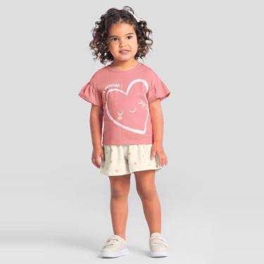 Imagem de Conjunto infantil menina de coração Brandili-Feminino