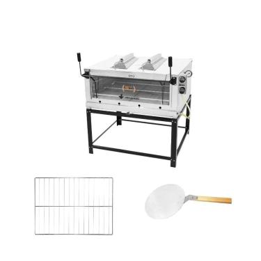 Imagem de Forno Gás Industrial Infra Refratária Roma Inox Firiv110 + 1 Grade Extra + Pá Pizza - V...