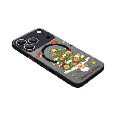 Imagem de Capa Magnética Com Padrão De Natal Para iPhone 13 pro Max 12 pro 11 Ma