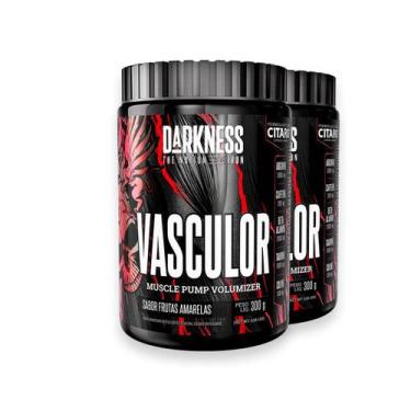 Imagem de Kit 2 Pré Treino Vasculor Powder Darkness Frutas Amarelas 300g
