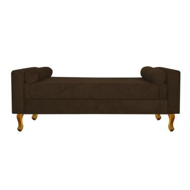 Imagem de Recamier Félix Queen Size 160cm Suede Marrom