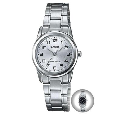 Imagem de Relógio Feminino Casio Collection Classico Pequeno Casual Aço Inóx Prata LTP-V001D