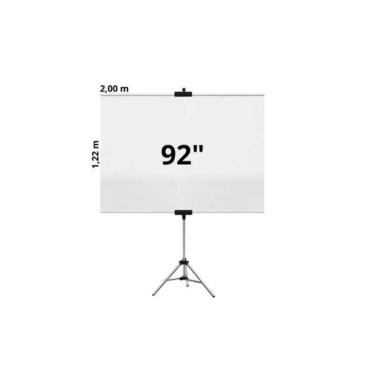 Imagem de Tela Telão 100 Polegadas Lona Projeção Projetor Datashow