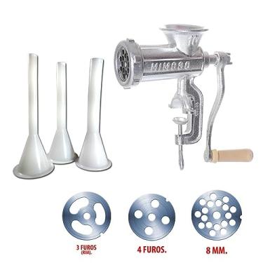 Imagem de Maquina De Moer Carne Nº 10 Com 3 Discos + Jogo De Funis