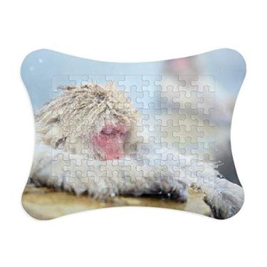 Imagem de Moldura de quebra-cabeça de fotografia animal organismo macaco decoração de imagem ornamento de jogo de quebra-cabeça