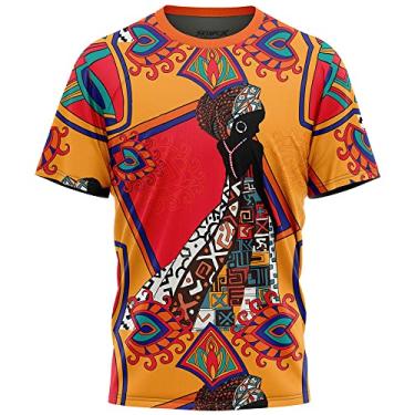 Imagem de Camiseta Masculina Etnica Africana Estampa HD Streetwear Roupa Casual Moderna