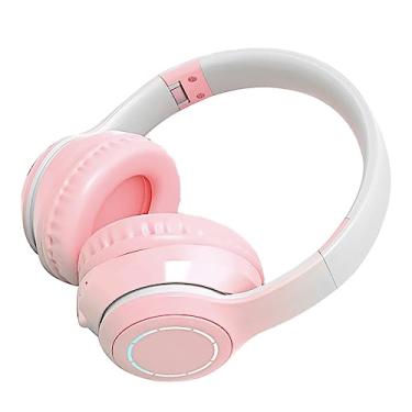 Imagem de Sobre o Fone de Ouvido, Microfone Dobrável de Alta Sensibilidade, Bateria de Longa Duração, Fone de Ouvido Com Luz para Tablet e Telefone (Rosa)