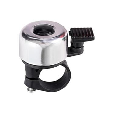 Imagem de Colaxi Sino de bicicleta, guidão de bicicleta, liga de alumínio, fácil instalação, equipamento de equitação de bicicleta de estrada, Prata