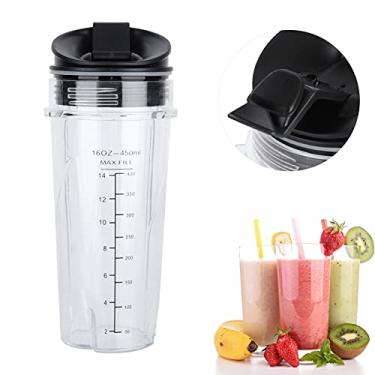 Imagem de Recipiente De Copo De Liquidificador De Reposição De 16 Onças Com Tampa Articulada Adequado Para Acessórios De Liquidificador, Copos De Liquidificador De Reposição Conjunto De Copo De Liquidificador D