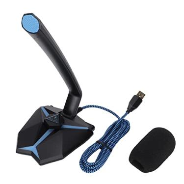 Imagem de Microfone USB Para Computador, Microfone Condensador Com Indicador LED Microfone Portátil Ajustável Para Jogos Microfone De Mesa Para Reuniões On-line