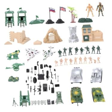 Imagem de Totority 1 Conjunto Conjunto De Modelo Militar De Soldado Kit De Acessórios Para Figuras Jogo De Soldado Playset De Veículos Soldados Acessório De Carro Plástico Número Conjunto De Veículo