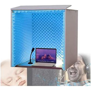 Imagem de Painéis De Espuma À Prova De Som, Cabine Portátil À Prova De Som De 80 * 80 * 80 CM, Cabine De Gravação Para Estúdio Doméstico, Difusor De Ponta Em Cunha De 50 Cm 25 Com Luz LED USB, Difusor De Is