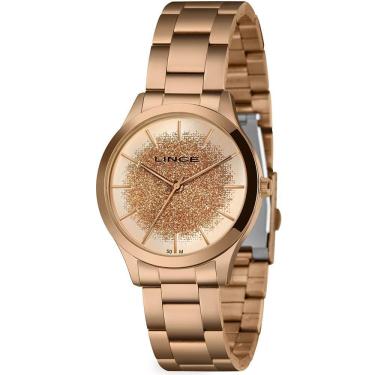 Imagem de Relógio LINCE feminino analógico glitter rosê LRR4774L38 R1RX